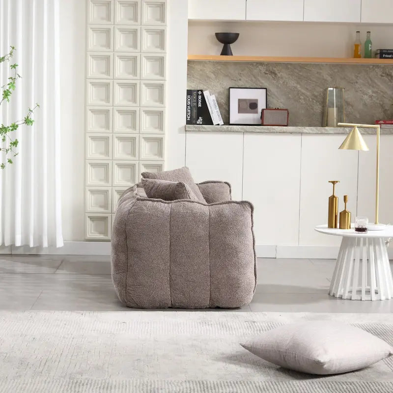 Fauteuil poire Roomfitters avec rembourrage en mousse haute résilience – Canapé inclinable carré confortable pour le jeu, la télévision