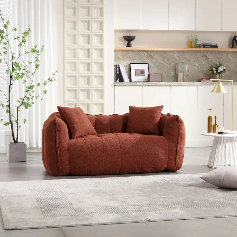 Fauteuil poire Roomfitters avec rembourrage en mousse haute résilience – Canapé inclinable carré confortable pour le jeu, la télévision