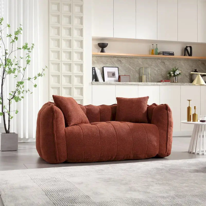 Fauteuil poire Roomfitters avec rembourrage en mousse haute résilience – Canapé inclinable carré confortable pour le jeu, la télévision