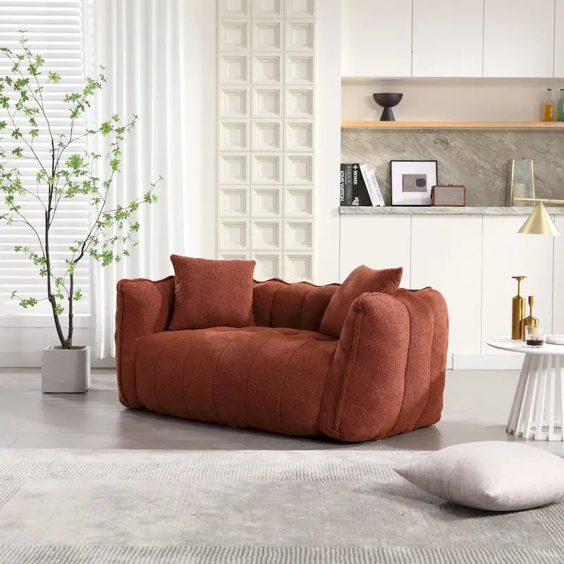Fauteuil poire Roomfitters avec rembourrage en mousse haute résilience – Canapé inclinable carré confortable pour le jeu, la télévision