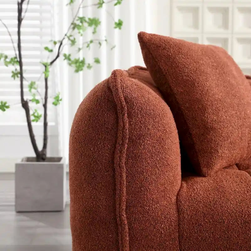 Fauteuil poire Roomfitters avec rembourrage en mousse haute résilience – Canapé inclinable carré confortable pour le jeu, la télévision
