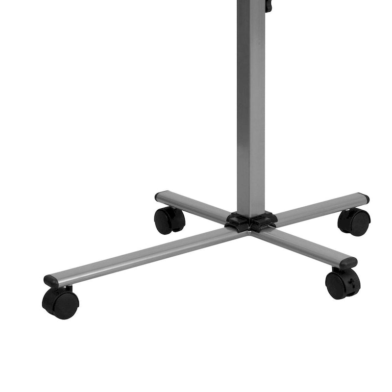 Table d'ordinateur portable mobile réglable en hauteur et en inclinaison avec plateau couleur cerisier