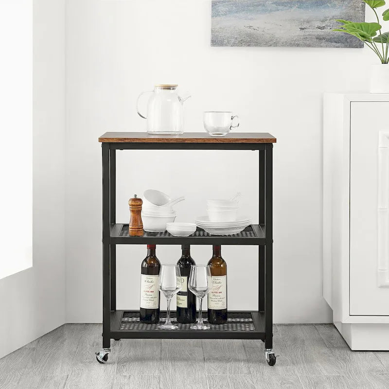 Dessertes de cuisine roulantes industrielles Ledel avec étagères de rangement et roulettes