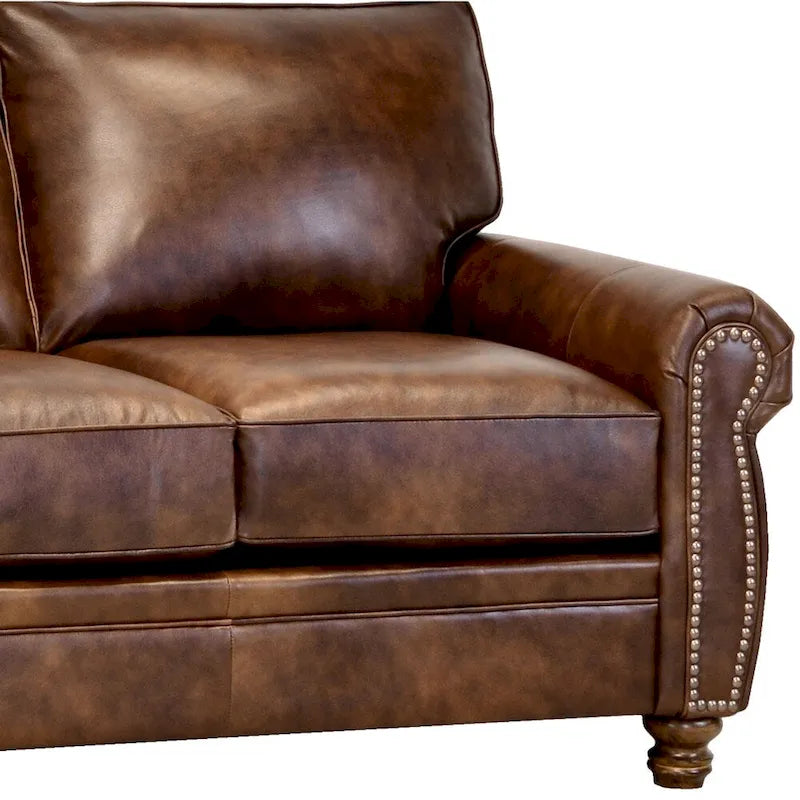 Canapé en cuir pleine fleur Cabot Brown
