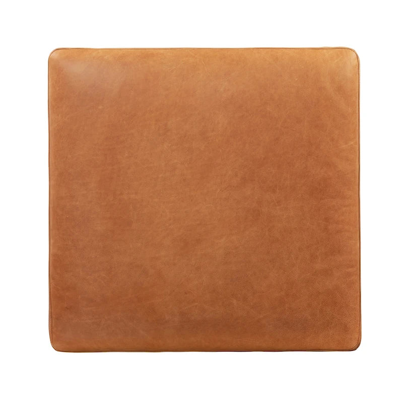 Pouf Nolita de Poly & Bark - Cuir véritable pleine fleur italien