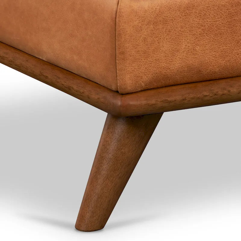 Pouf Nolita de Poly & Bark - Cuir véritable pleine fleur italien