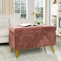 Banc de rangement ottoman capitonné moderne, banc de rangement rembourré en velours avec boutons, parfait pour la chambre à coucher, le salon, l'entrée