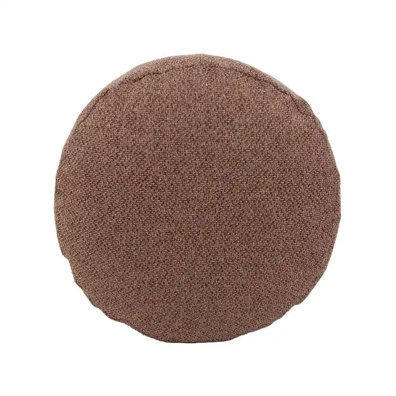 Pouf repose-pieds rond Allan Andrews Panama Chocolat