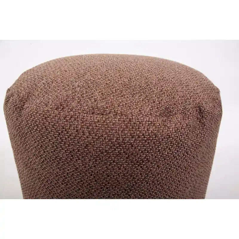 Pouf repose-pieds rond Allan Andrews Panama Chocolat