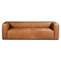 Canapé Poly & Bark Piazza 95 en cuir véritable pleine fleur italien - coloris Saddle Tan