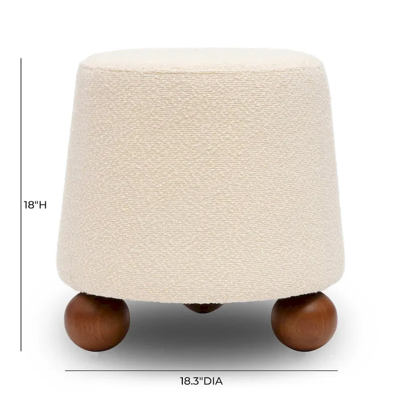 Tabouret rembourré Jaine Boucle