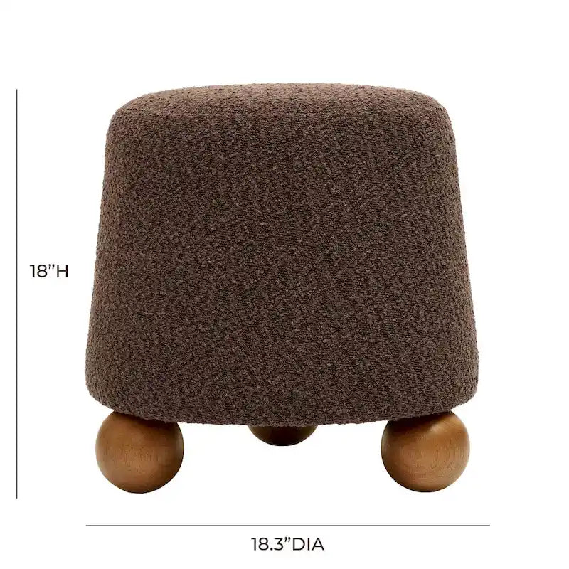 Tabouret rembourré Jaine Boucle