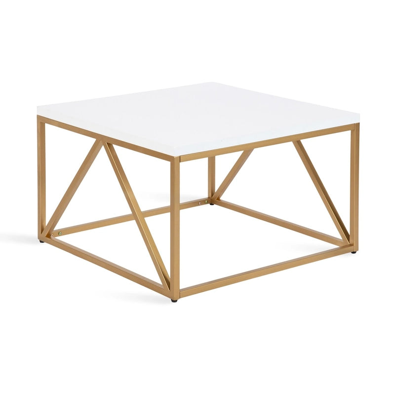 Table basse en bois et métal Kaya de Kate and Laurel - 28x28x18