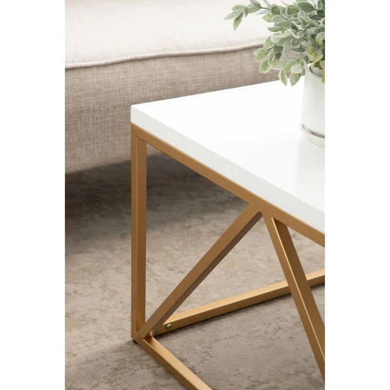Table basse en bois et métal Kaya de Kate and Laurel - 28x28x18