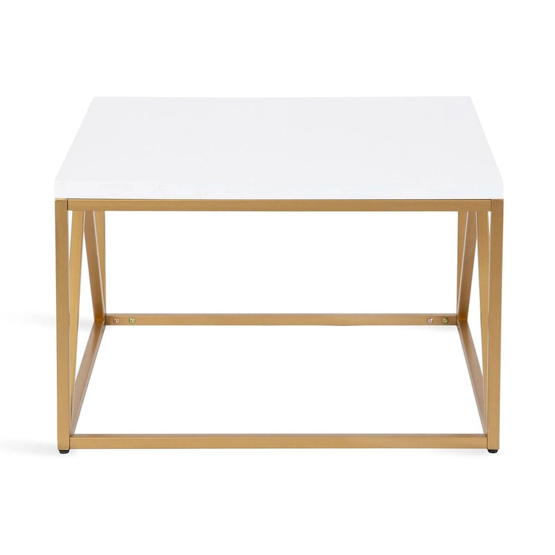 Table basse en bois et métal Kaya de Kate and Laurel - 28x28x18