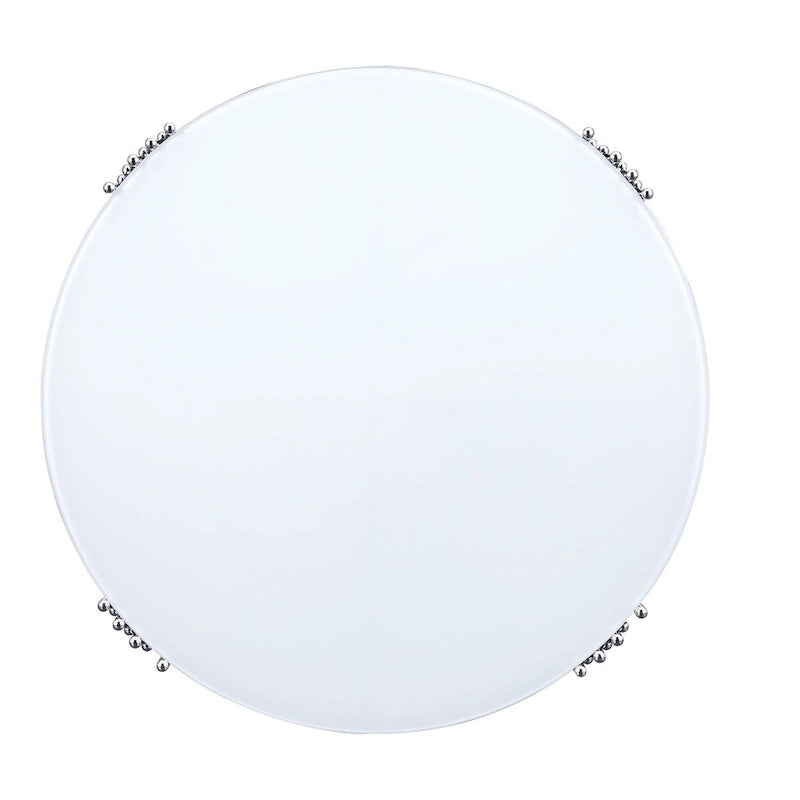 Table basse ronde en verre trempé à 3 niveaux avec plateau rotatif à 360 degrés