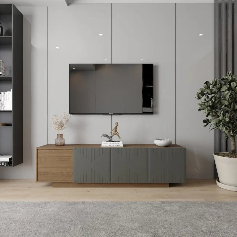 Meuble télé Nexera Riva pour téléviseurs allant jusqu'à 80 pouces