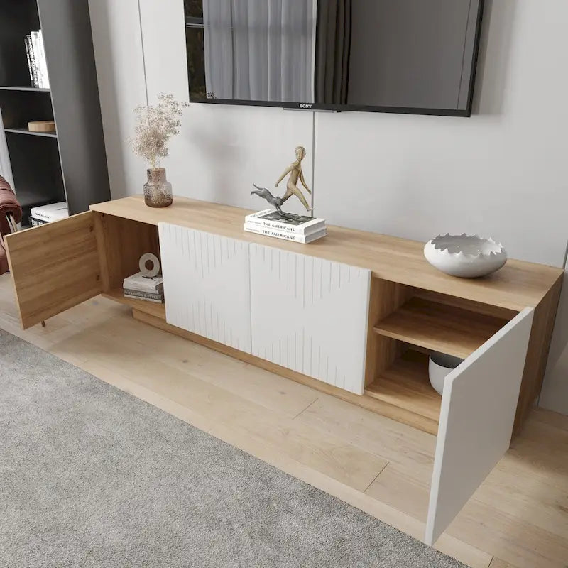 Meuble télé Nexera Riva pour téléviseurs allant jusqu'à 80 pouces