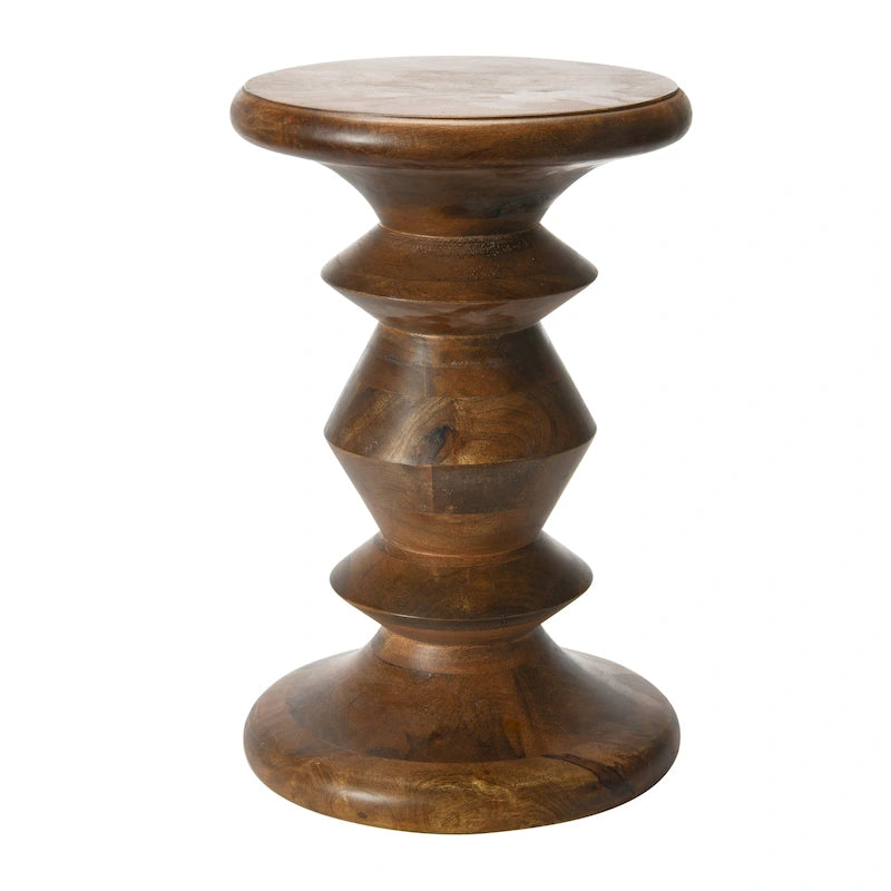 Table d'appoint ou tabouret en bois massif de style Mid-Century Modern