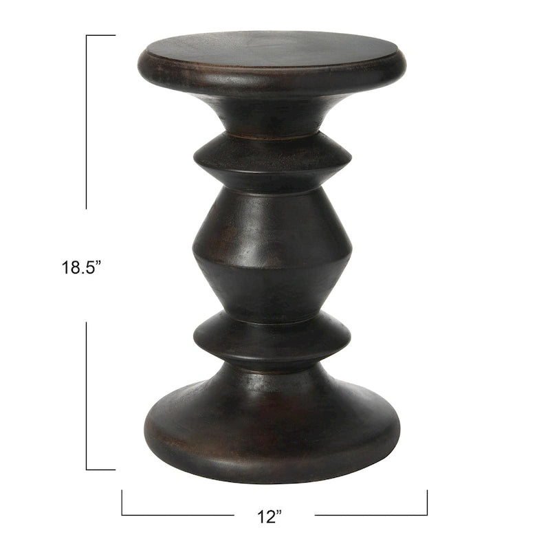 Table d'appoint ou tabouret en bois massif de style Mid-Century Modern