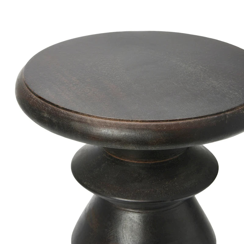 Table d'appoint ou tabouret en bois massif de style Mid-Century Modern