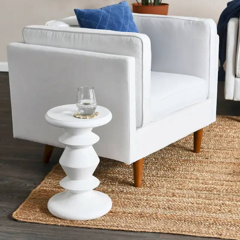 Table d'appoint ou tabouret en bois massif de style Mid-Century Modern