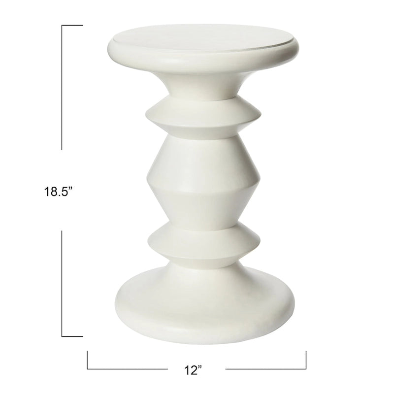 Table d'appoint ou tabouret en bois massif de style Mid-Century Modern