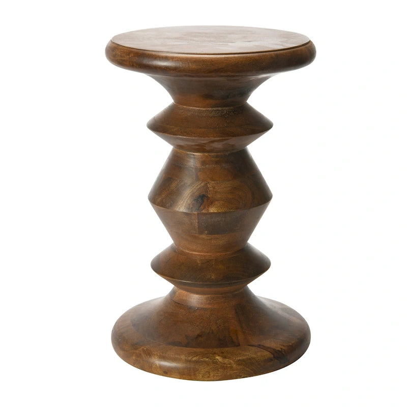 Table d'appoint ou tabouret en bois massif de style Mid-Century Modern