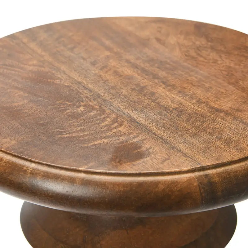 Table d'appoint ou tabouret en bois massif de style Mid-Century Modern