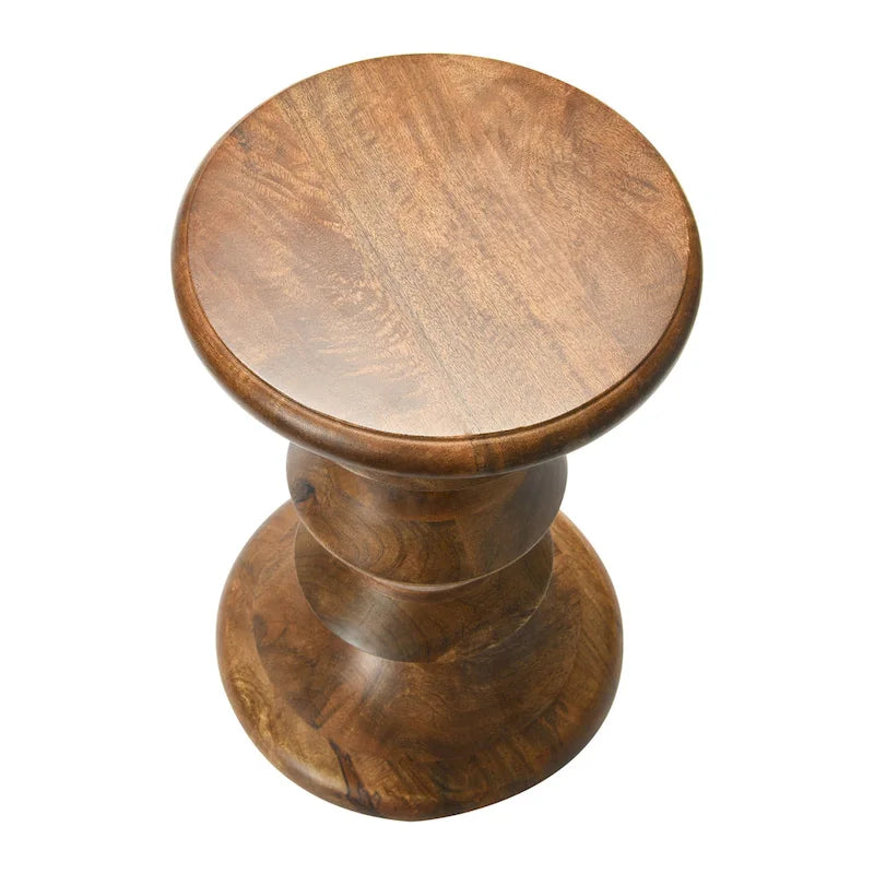 Table d'appoint ou tabouret en bois massif de style Mid-Century Modern