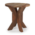 Table d'appoint en bois recyclé Heidi – 25,8 L x 25,8 l x 26,0 H