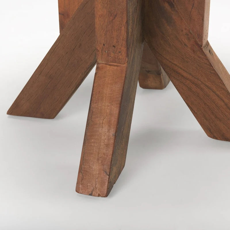 Table d'appoint en bois recyclé Heidi – 25,8 L x 25,8 l x 26,0 H