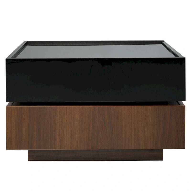 Table basse pivotante avec 2 tiroirs