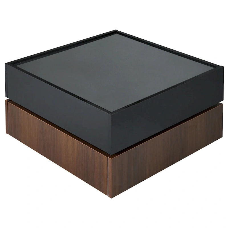 Table basse pivotante avec 2 tiroirs