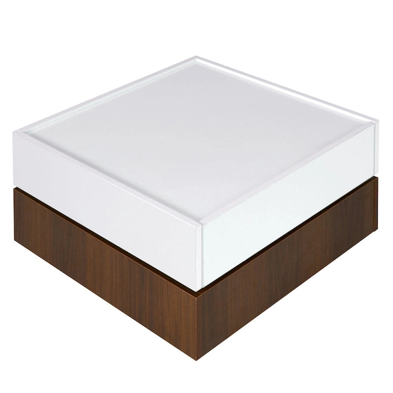 Table basse pivotante avec 2 tiroirs