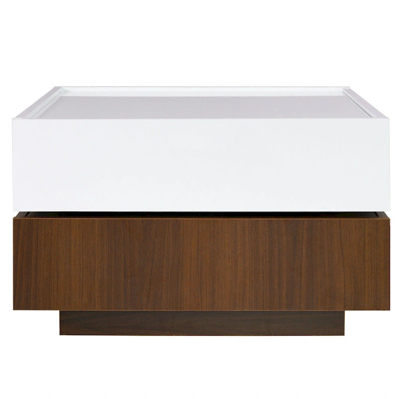 Table basse pivotante avec 2 tiroirs