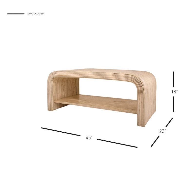 Table basse et table d'appoint/bout de canapé en rotin Kyran