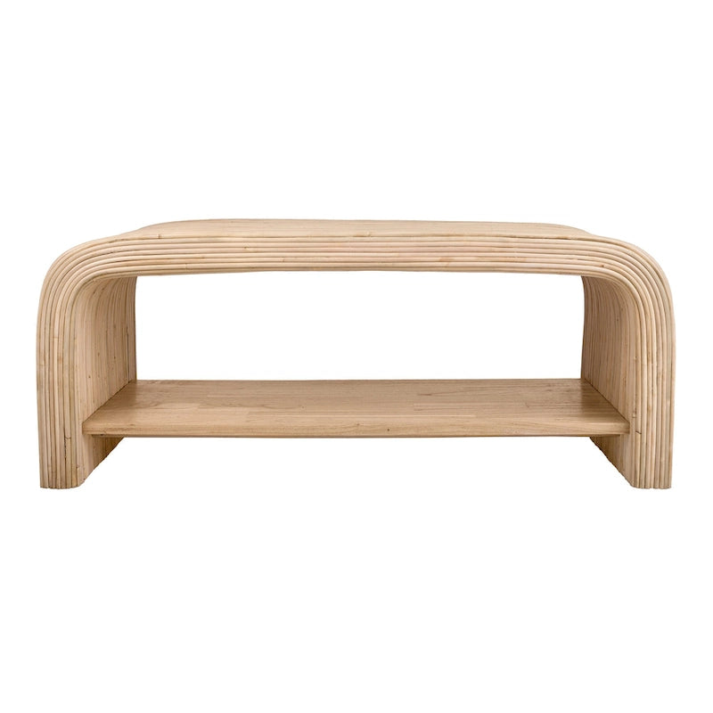 Table basse et table d'appoint/bout de canapé en rotin Kyran