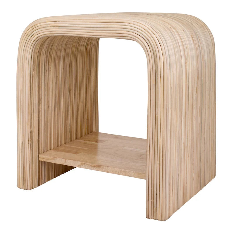 Table basse et table d'appoint/bout de canapé en rotin Kyran