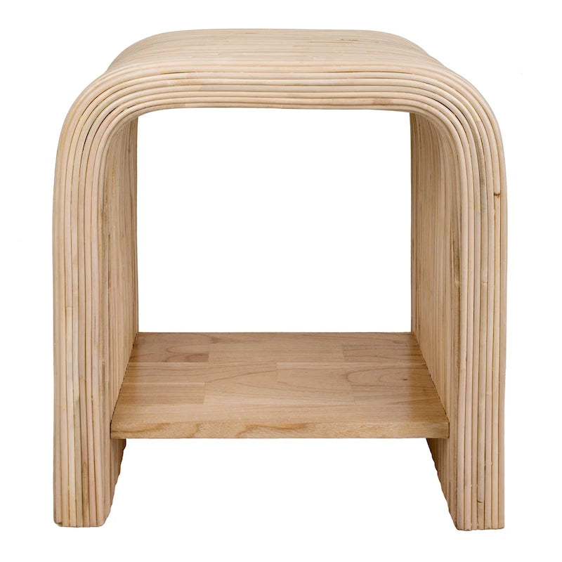 Table basse et table d'appoint/bout de canapé en rotin Kyran