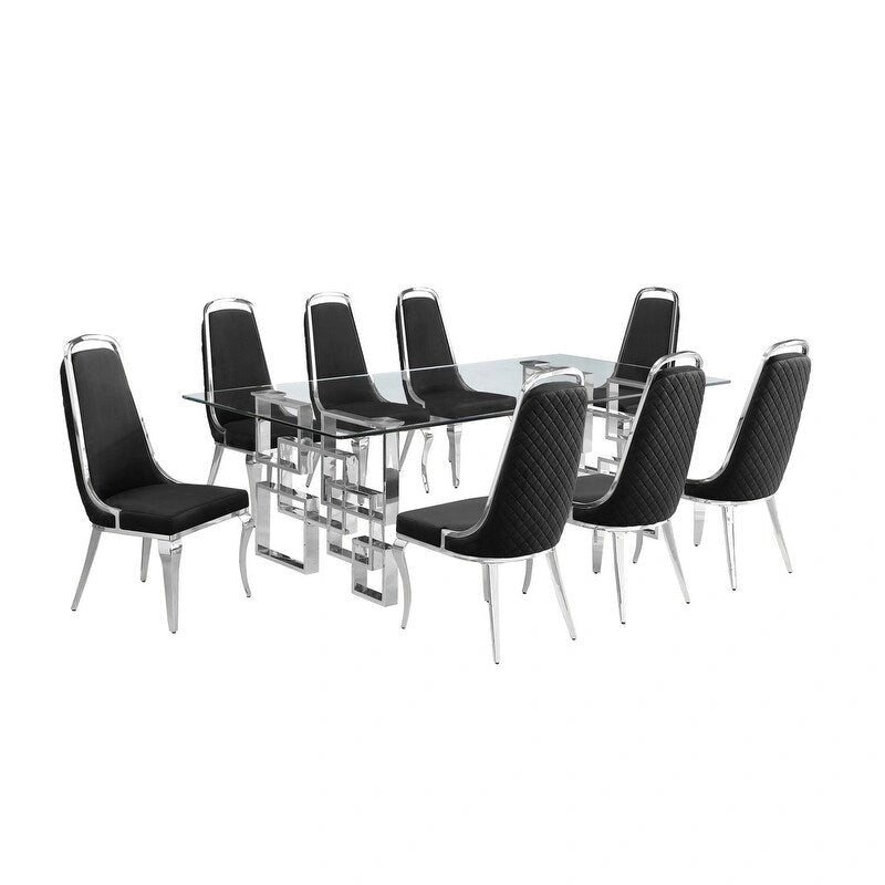 Ensembles de salle à manger avec grande table en verre Meubles de qualité supérieure