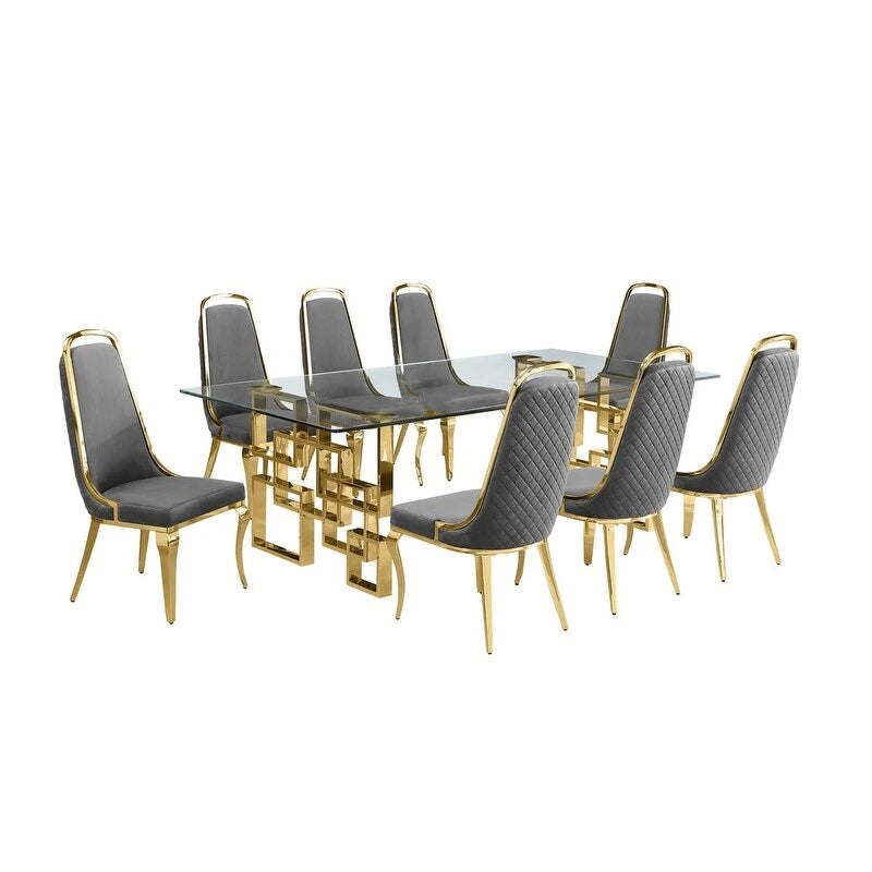 Ensembles de salle à manger avec grande table en verre Meubles de qualité supérieure