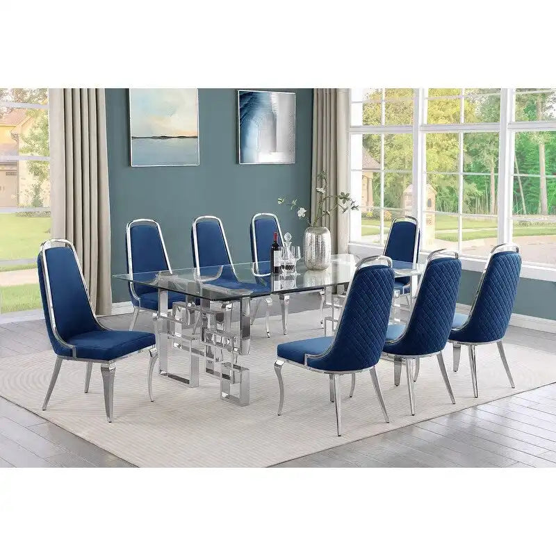 Ensembles de salle à manger avec grande table en verre Meubles de qualité supérieure