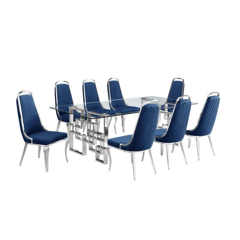 Ensembles de salle à manger avec grande table en verre Meubles de qualité supérieure