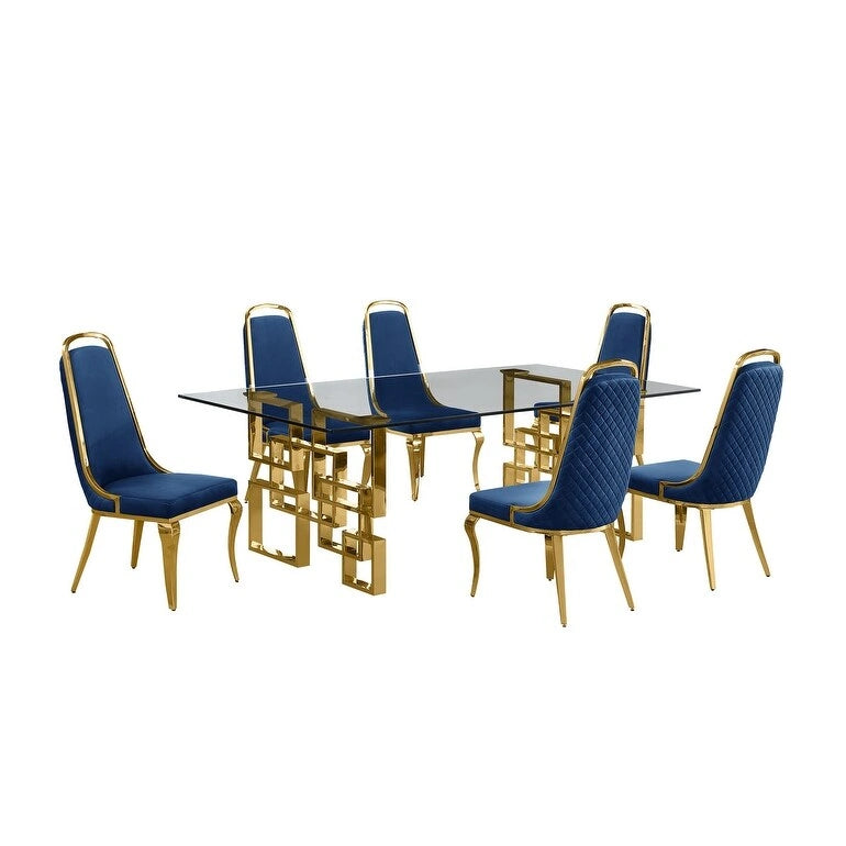 Ensembles de salle à manger avec grande table en verre Meubles de qualité supérieure