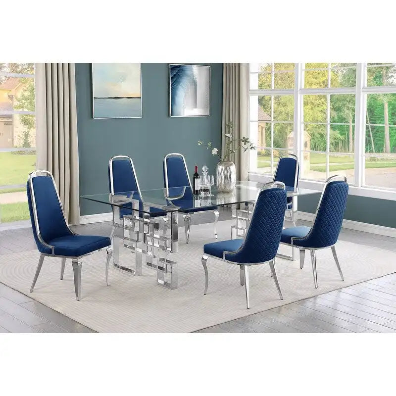 Ensembles de salle à manger avec grande table en verre Meubles de qualité supérieure