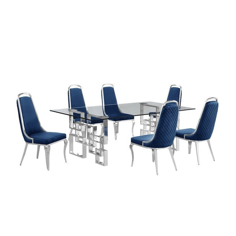 Ensembles de salle à manger avec grande table en verre Meubles de qualité supérieure
