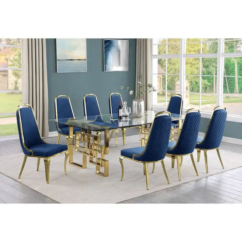Ensembles de salle à manger avec grande table en verre Meubles de qualité supérieure