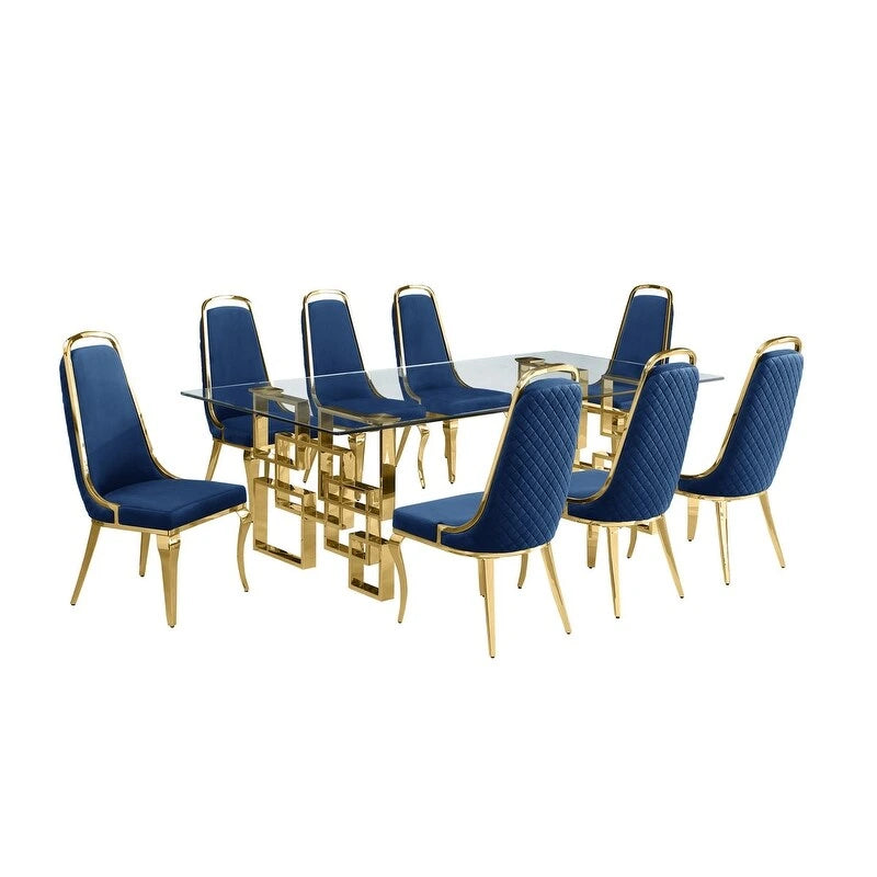 Ensembles de salle à manger avec grande table en verre Meubles de qualité supérieure
