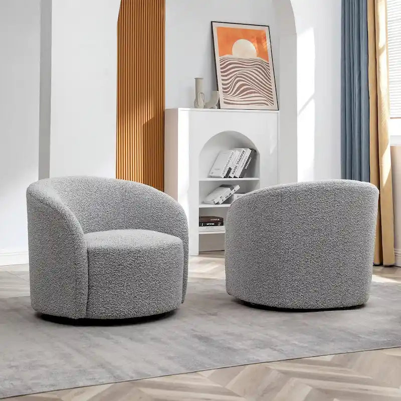 Fauteuil pivotant rembourré KINWELL de 86 cm de large (lot de 2)